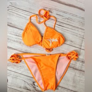 KX orange two piece‎ bikini size S